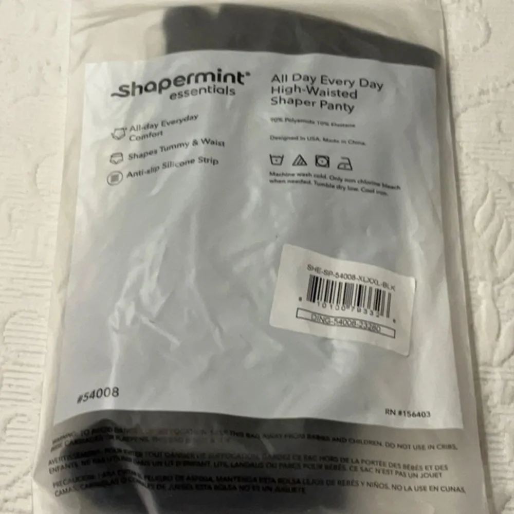 Shapermint Essentials Black High-Waisted Shaper Panty XXL. NEW